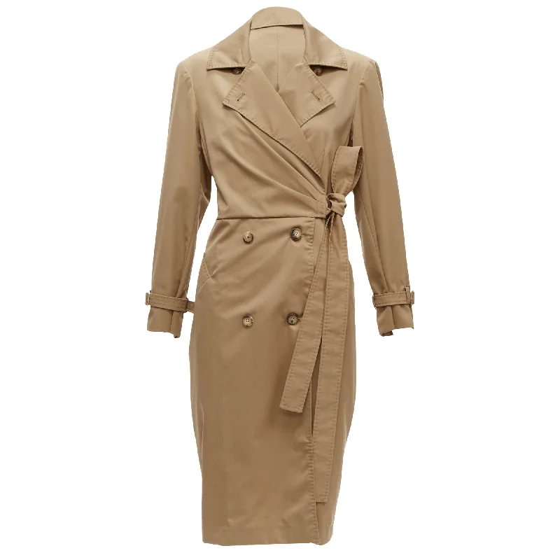 Women's Seasonal Wardrobe Clothing Max Mara virgin wool wrap tie trench coat dress