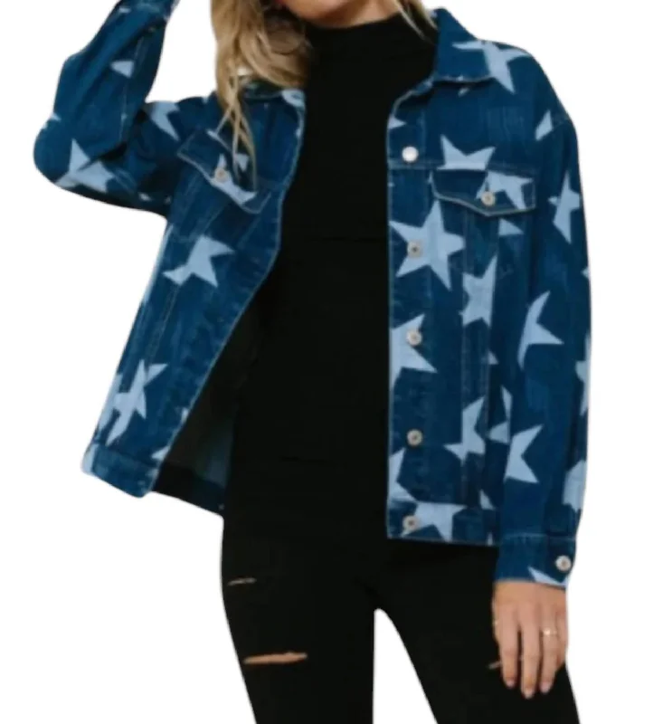 Tailored Clothing For Women Star Struck Denim Jacket In Blue