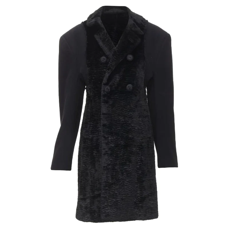 Women's Weekend Outfit Comme Des Garcons faux fur deconstructed oversized coat