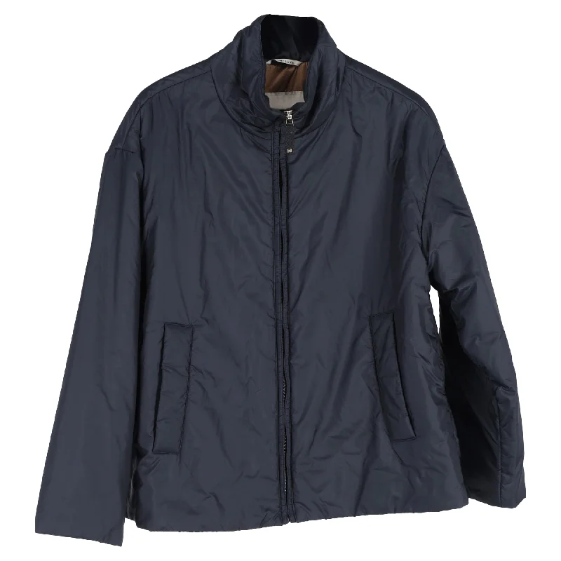 Big Savings On Modern And Classic Fashion Looks Max Mara The Cube Padded Zipped Jacket in Navy Blue Polyester