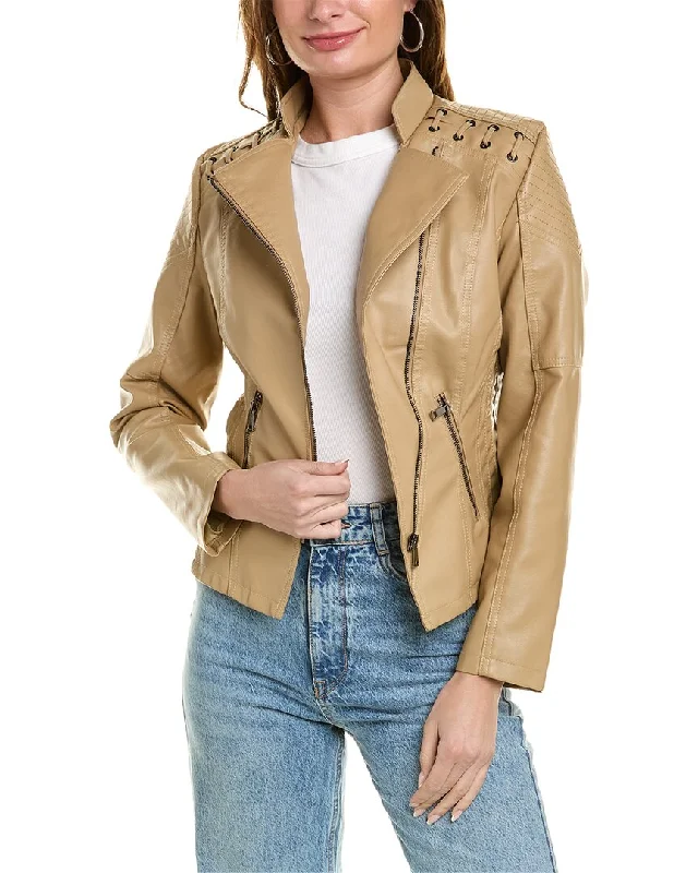 Trendy And Timeless Styles Now At Exclusive Discounts RENE LION Moto Jacket