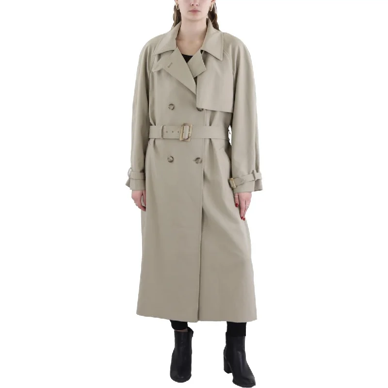 Luxury Women's Clothing Womens Collar Button Down Trench Coat