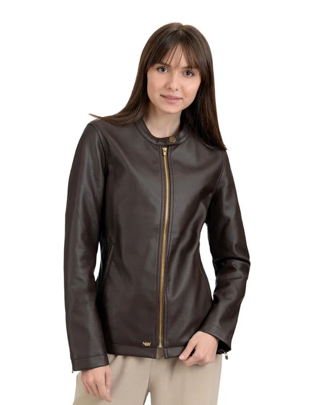 Women's High-Fashion Outfit Nine West Women's Racer Jacket