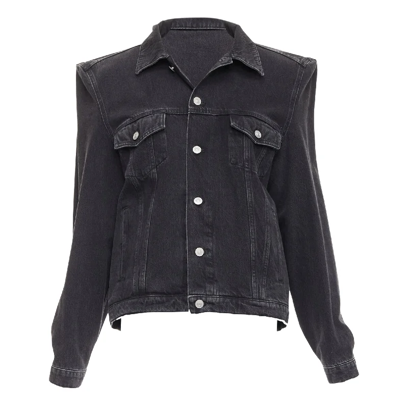 Exclusive Clothing Discounts – Upgrade Your Wardrobe For Less Balenciaga Demna washed denim power shoulder boxy jacket