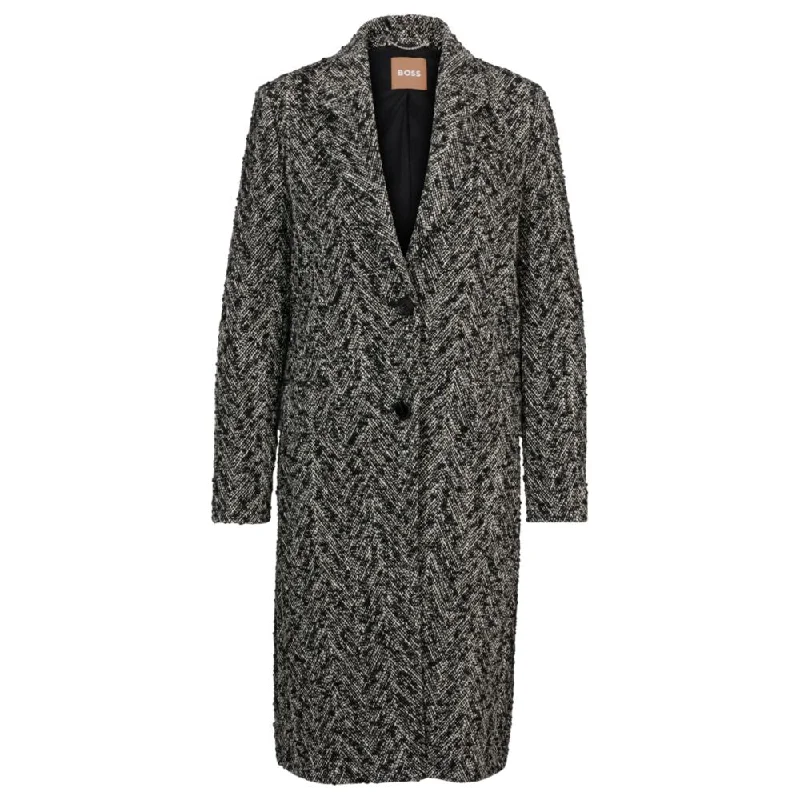 Stylish Women's Apparel Slim-fit coat in a structured cotton blend