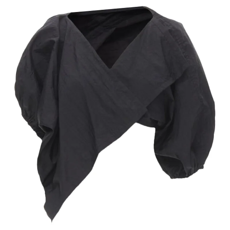 Affordable Luxury Women's Garments Comme Des Garcons 's crinkled nylon twist back shrug jacket