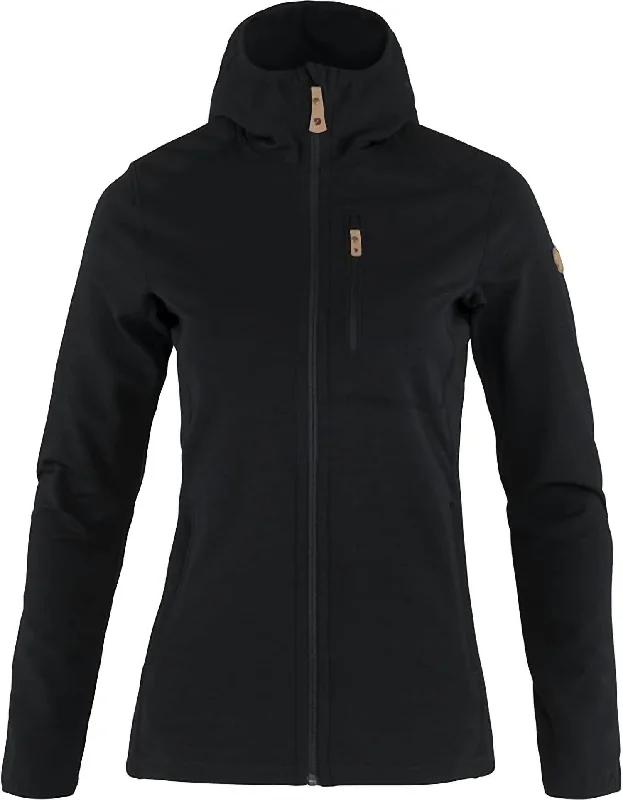 Plus-Size Women's Garments Keb Fleece Hoodie Jacket In Black