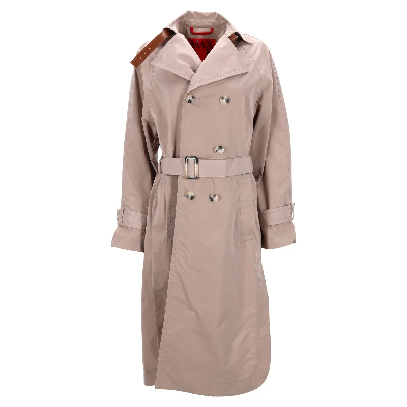 Best-Selling Fashion At Unbeatable Sale Prices Max & Co Double-Breasted Trench Coat in Beige Polyester