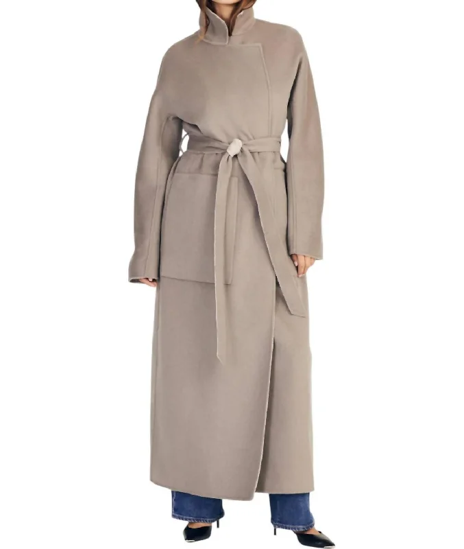 Must-Have Clothing Styles Now At Incredible Discounts Leone Reversible Double Face Wool Coat In Grey Sage