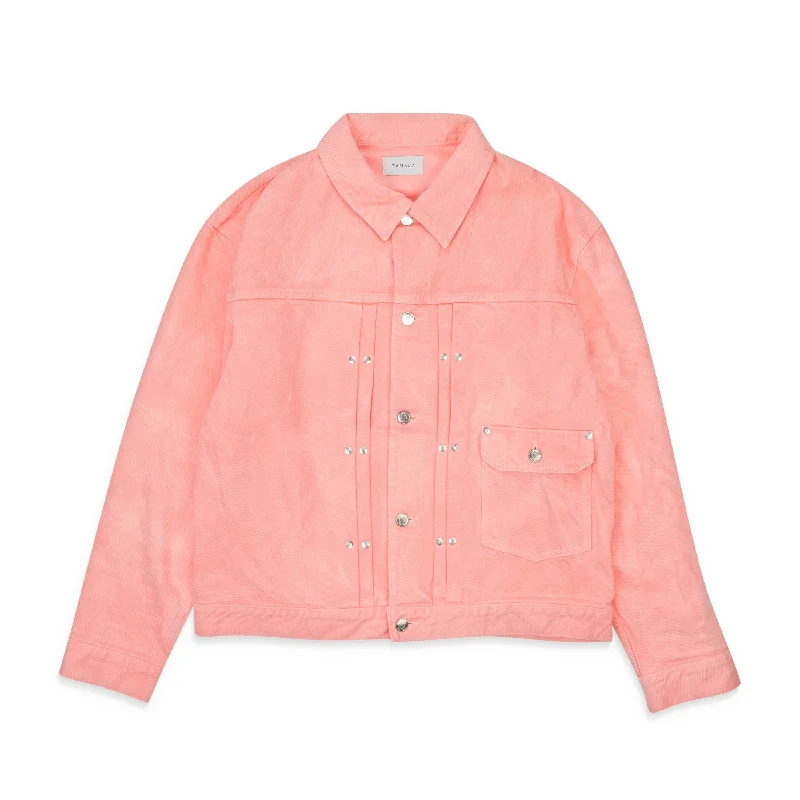 Women's Comfortable Apparel TANAKA MID WASHED CLASSIC PINK SUN BLEACHED DENIM JACKET