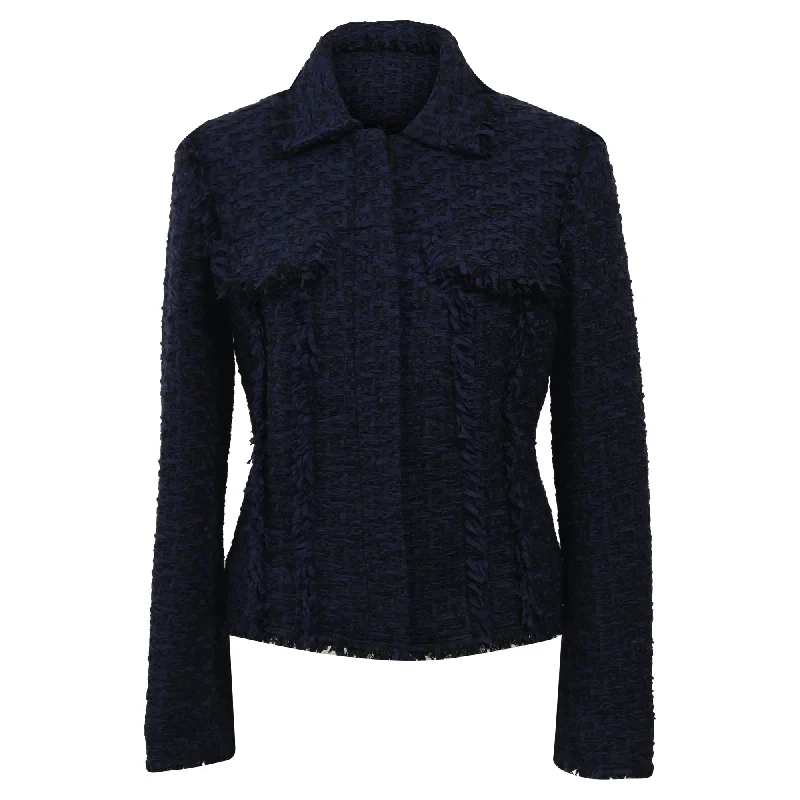 Women's Plus-Size Garments Nina Ricci Buttoned Jacket in Wool Tweed