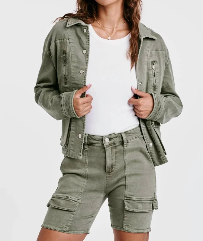 Women's Activewear Outfit Mimi Utility Jacket In Army Moss