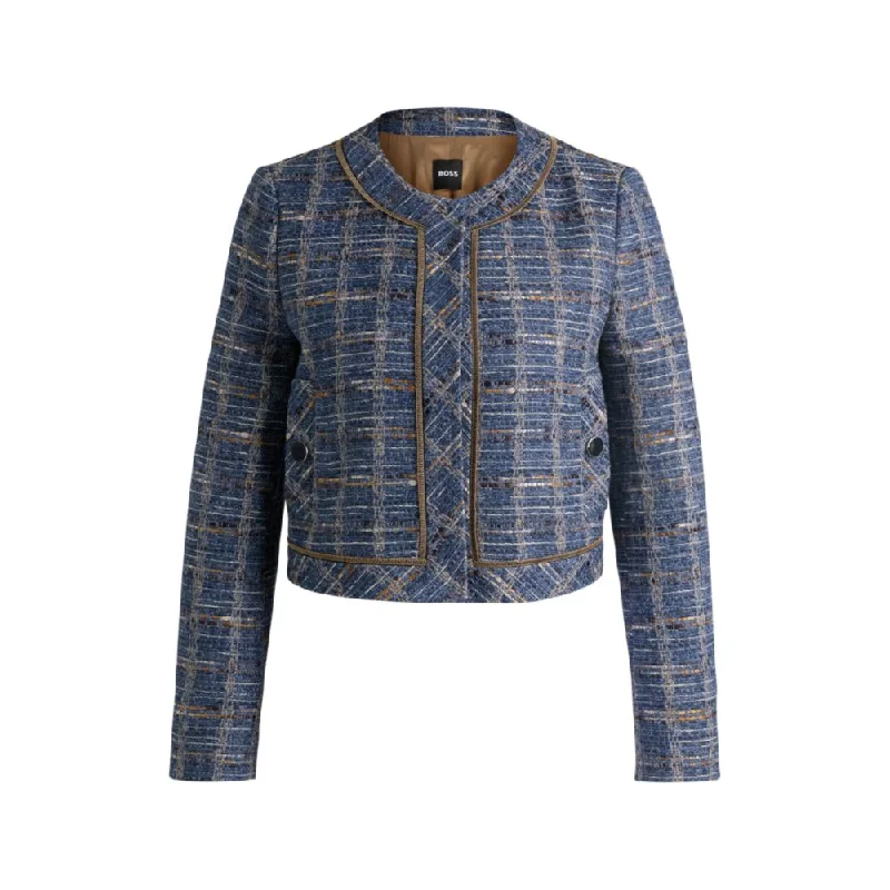 Women's Versatile Apparel Regular-fit jacket in check tweed