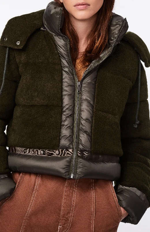 Women's Transitional Garments Wool Puffer Jacket