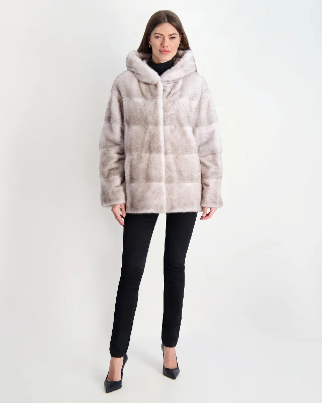 Plus-Size Women's Garments Mink Parka