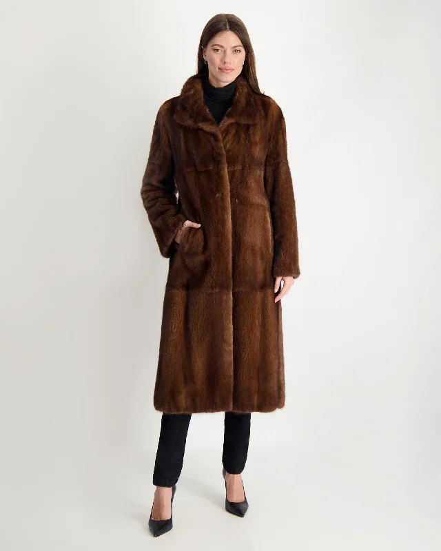 High-Quality Fashion At Discounted Prices – Shop Today Mink Coat with Stand Collar