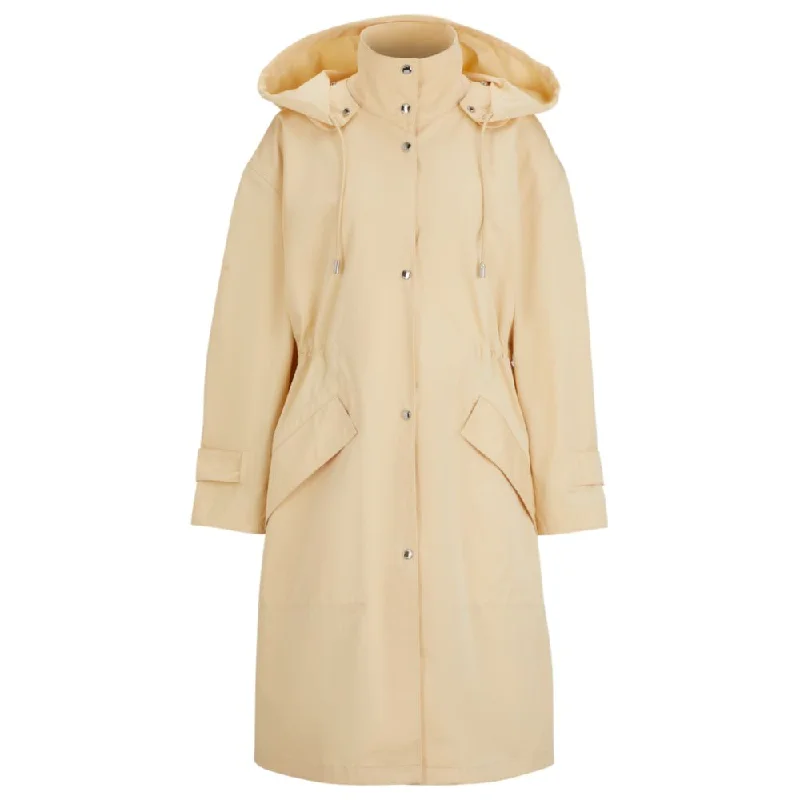 Women's Evening Apparel Water-repellent parka jacket in cotton twill