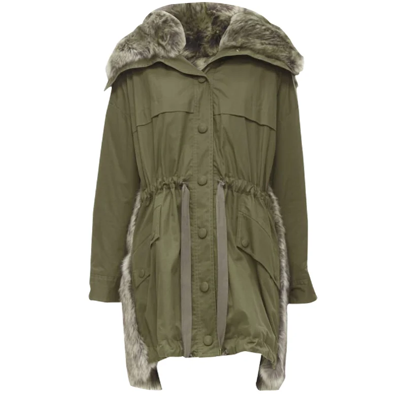 Women's Holiday Clothing Stella McCartney faux fur military parka