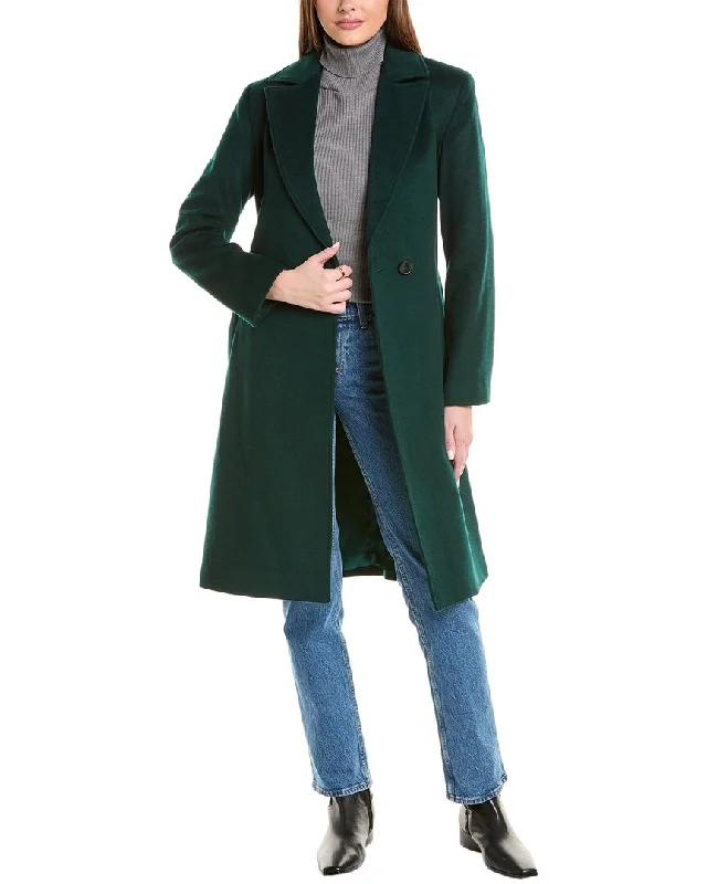 Fashion Clearance Sale – Grab The Best Deals Today sofiacashmere Belted Wrap Wool & Cashmere-Blend Coat