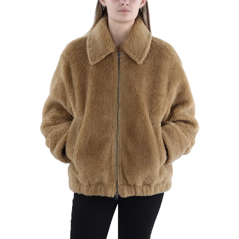 Comfortable Women's Clothing Womens Bomber Cold Weather Faux Fur Coat