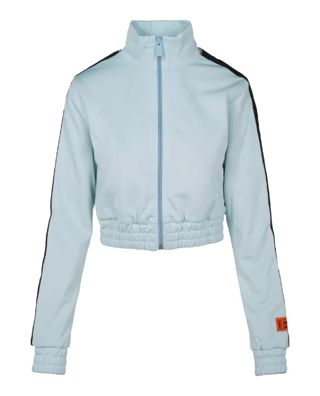 Women's Clothing For Holiday Travel Logo Paneled Cropped Track Jacket