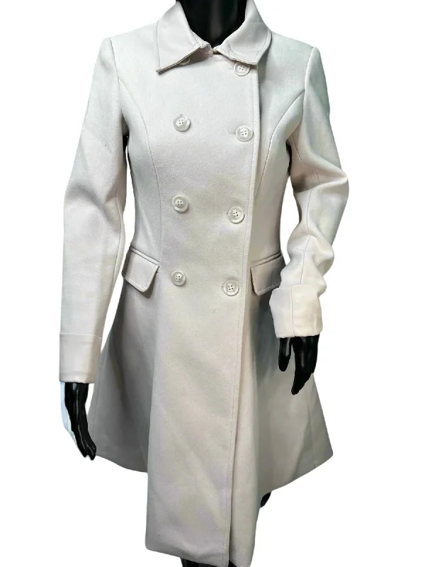 Women's Plus-Size Casual Outfit Marilyn Double Breasted Coat In Cream