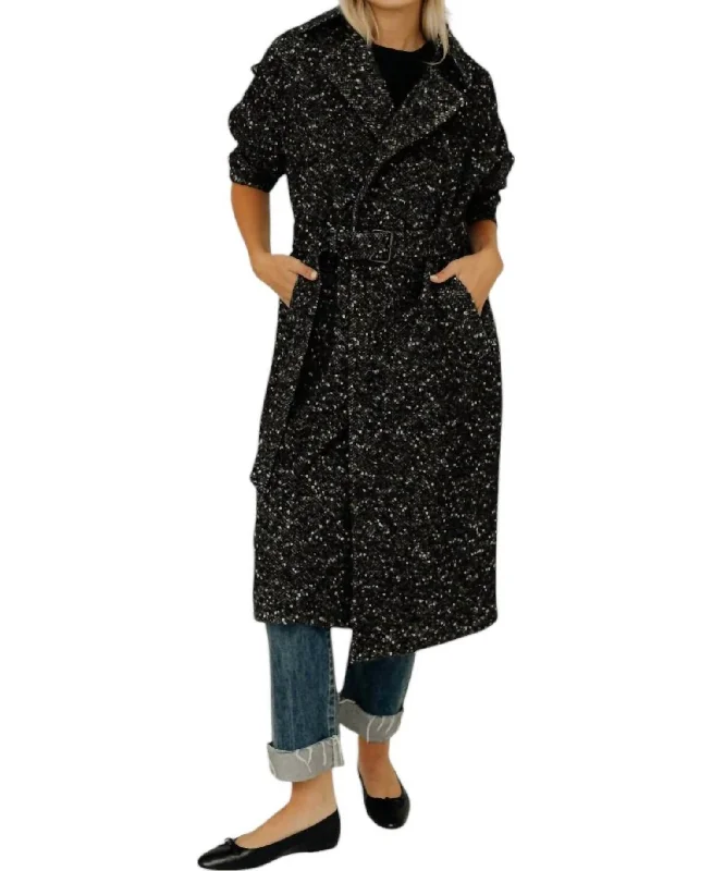 Women's Elegant Garments Horia Coat In Black