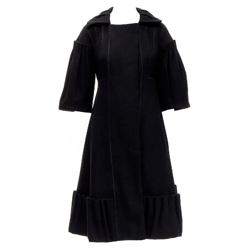 Affordable Elegance – Shop Premium Fashion Now Louis Vuitton wool pleated Victorian coat dress