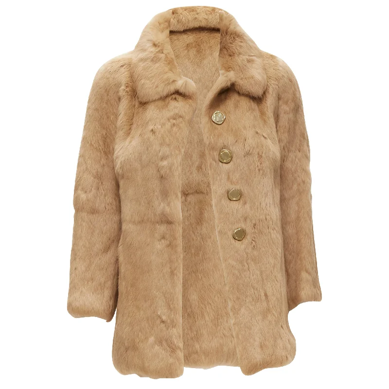 Women's Vintage Clothes APC genuine fur buttons winter coat