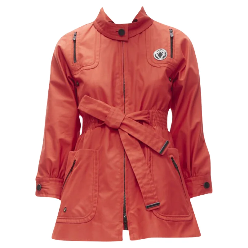 Women's Evening Clothes Gucci cotton elasticised waist belted anorak parka jacket