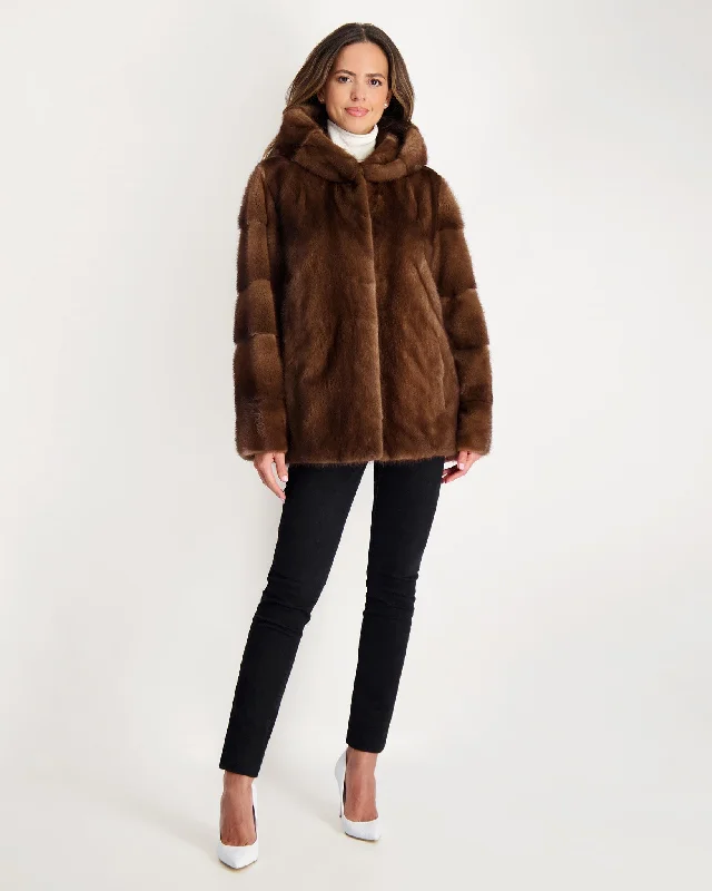 Women's Vacation Clothes Mink Parka