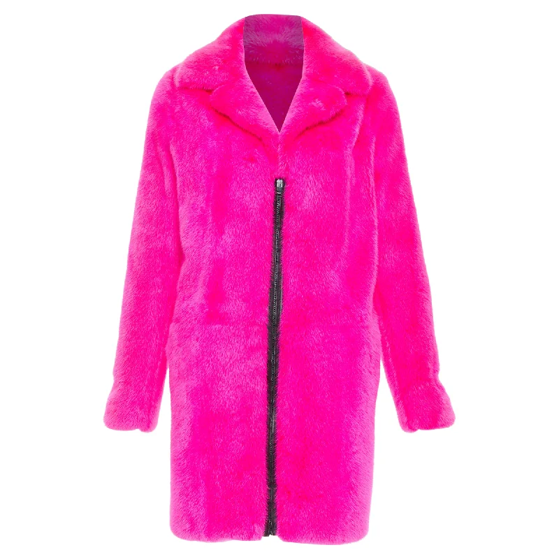 Must-Have Clothing Styles Now At Incredible Discounts Saint Laurent mink fur leather zip long coat