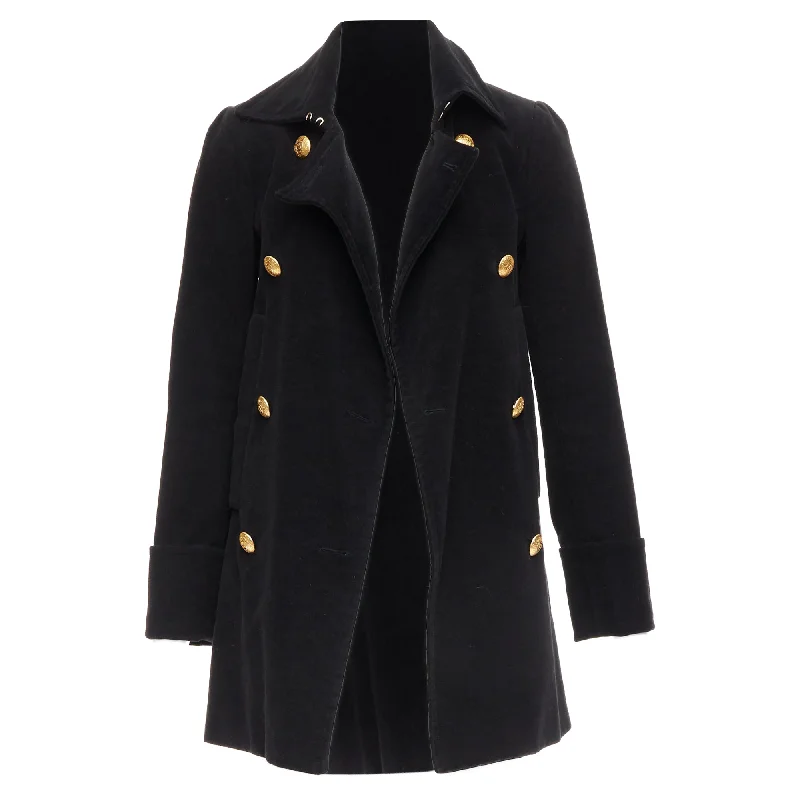 Your Favorite Fashion Pieces Now At Lower Prices Alexander Mcqueen MCQ Cotton Gold Buttons Double Breast Coat