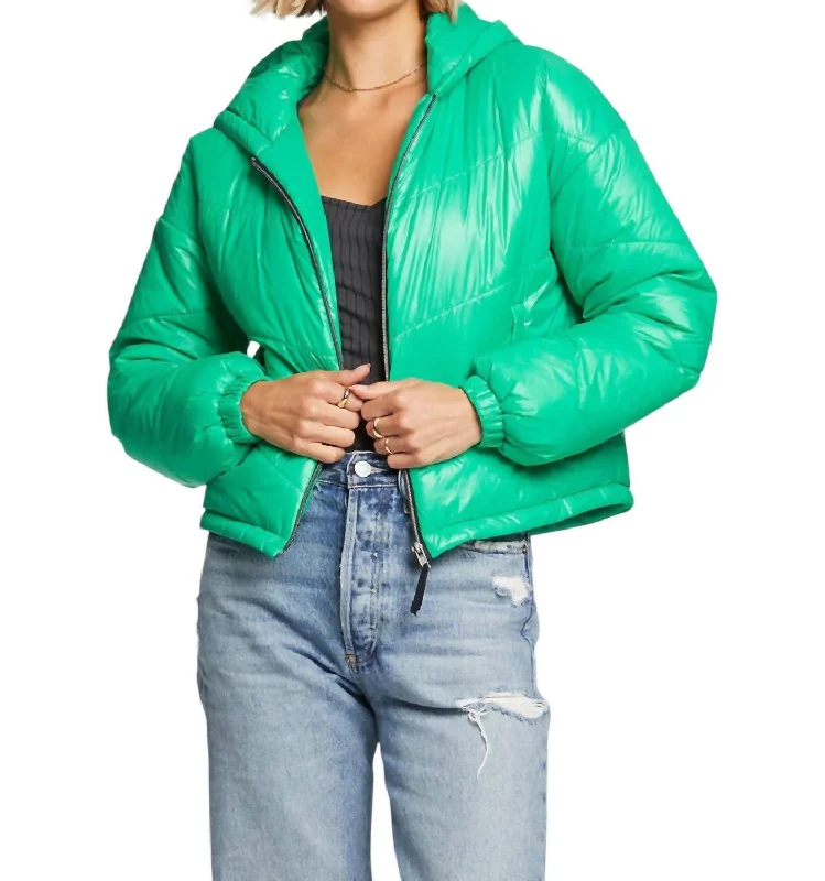 Women's Vintage-Inspired Outfit Marsily Jacket In Electric Green