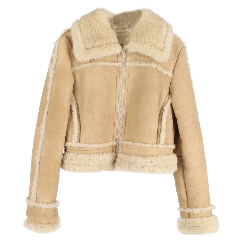 Exclusive Wardrobe Deals – Style Up For Less Acne Studios Lalita Lamb Shearling Jacket in Brown Suede