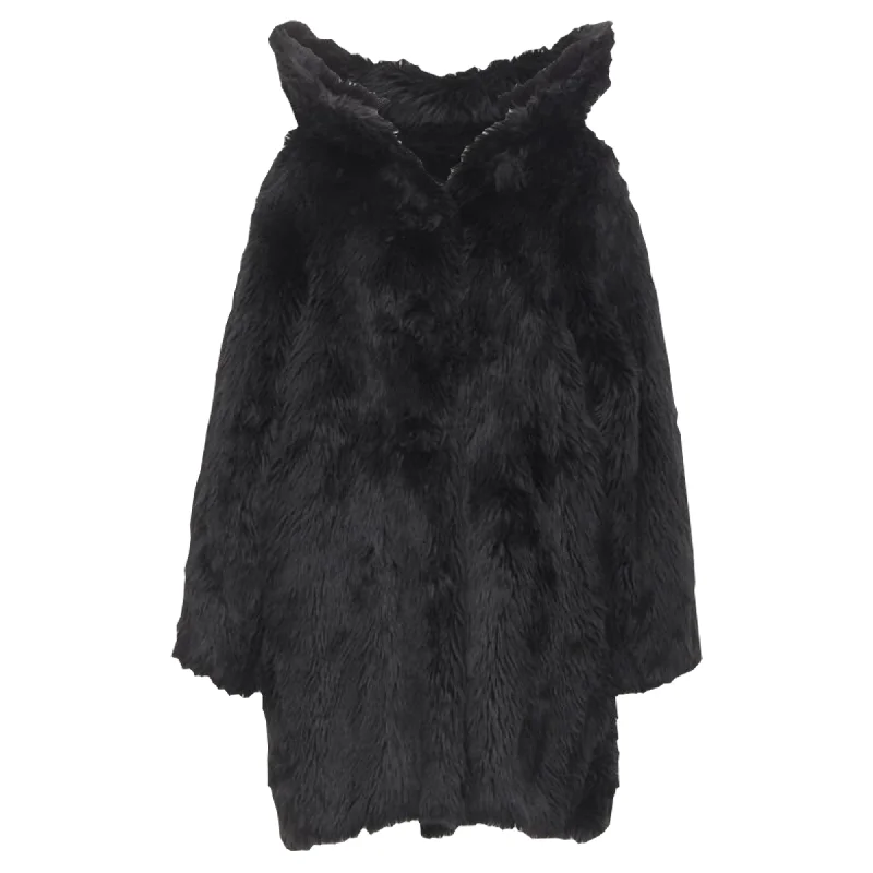 Casual Clothing For Women Balenciaga faux fur swing off shoulder coat