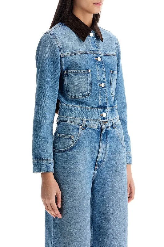 Women's Charming Outfit For Events Stella Mccartney Cropped Denim Jacket For Women