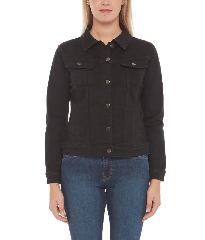 Affordable Luxury Women's Apparel Women's Classic Denim Jacket In Black