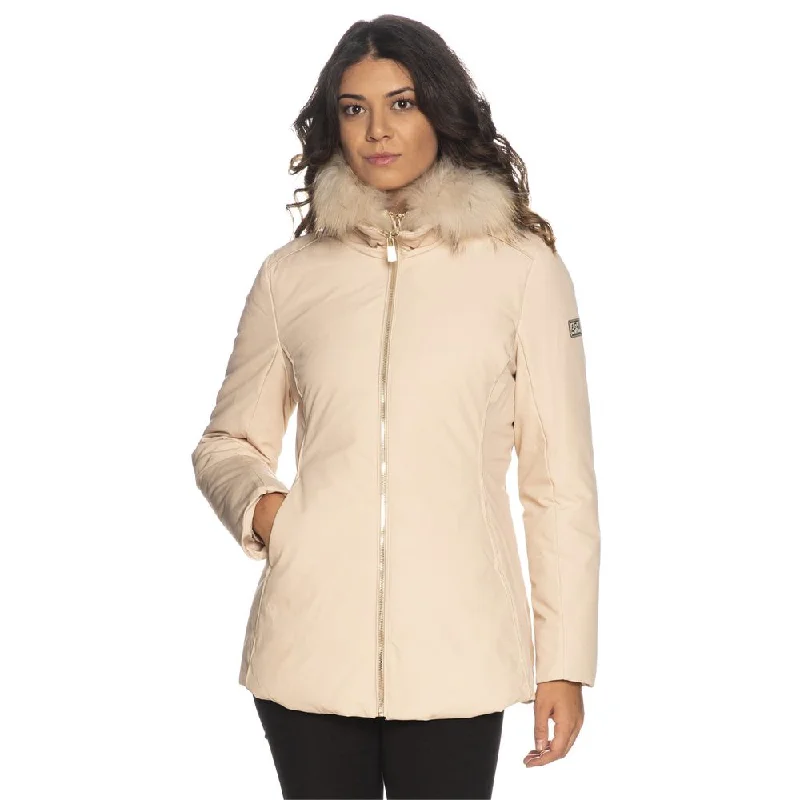 Women's Activewear Garments Yes Zee Chic High-Collar Hooded Women's Jacket with Women's Fur