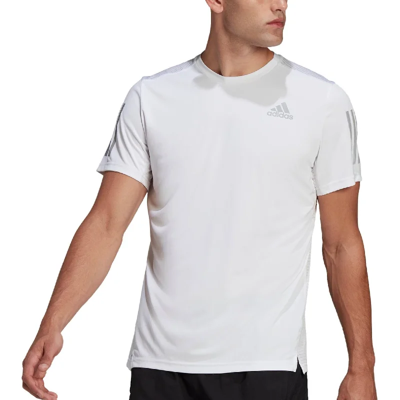 Affordable Women's Garments adidas Own The Run Short Sleeve Mens Running Top - White