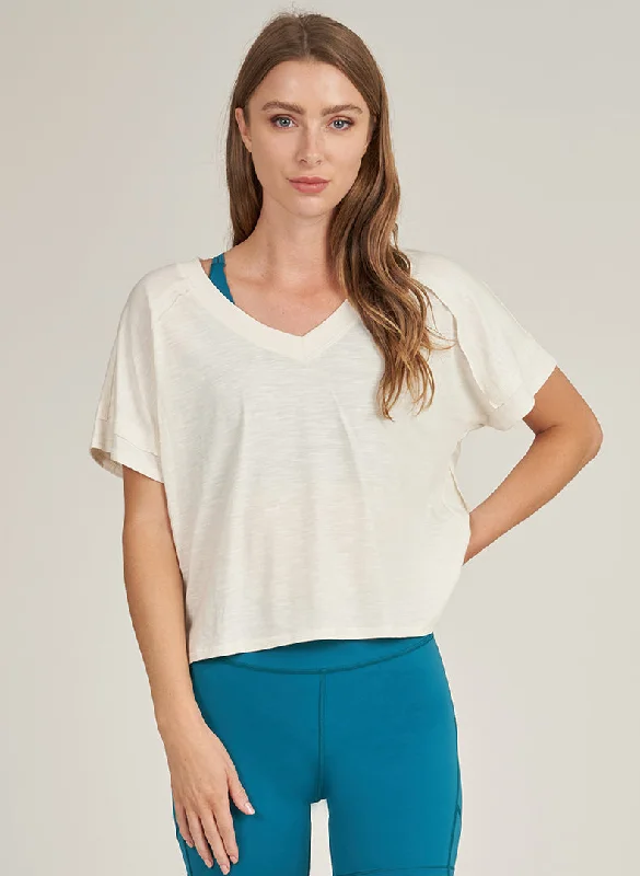 Women's Casual Wear Outfit Exposed Seam Tee - FINAL SALE