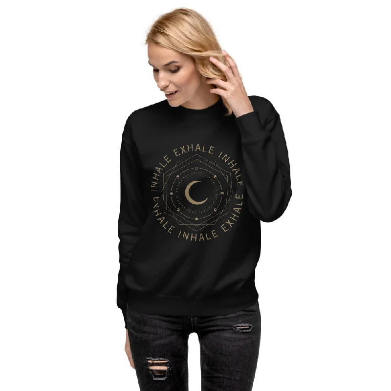 Women's Elegant Outfit Inhale Exhale - Unisex Fleece Pullover