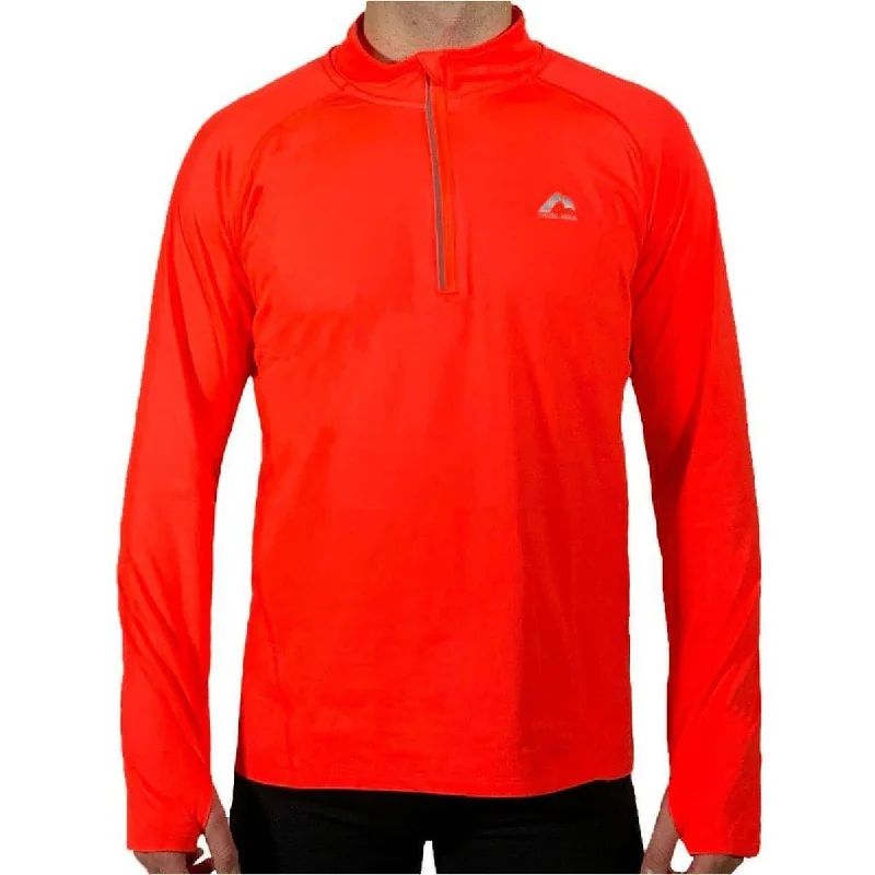 Elegant Women's Evening Garments More Mile Vivid Half Zip Long Sleeve Mens Running Top - Orange