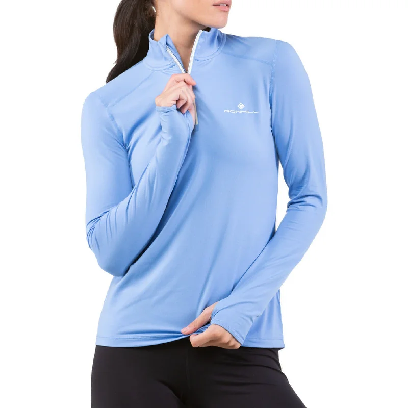 Women's Chic Apparel Ronhill Life Practice Half Zip Long Sleeve Womens Running Top - Blue