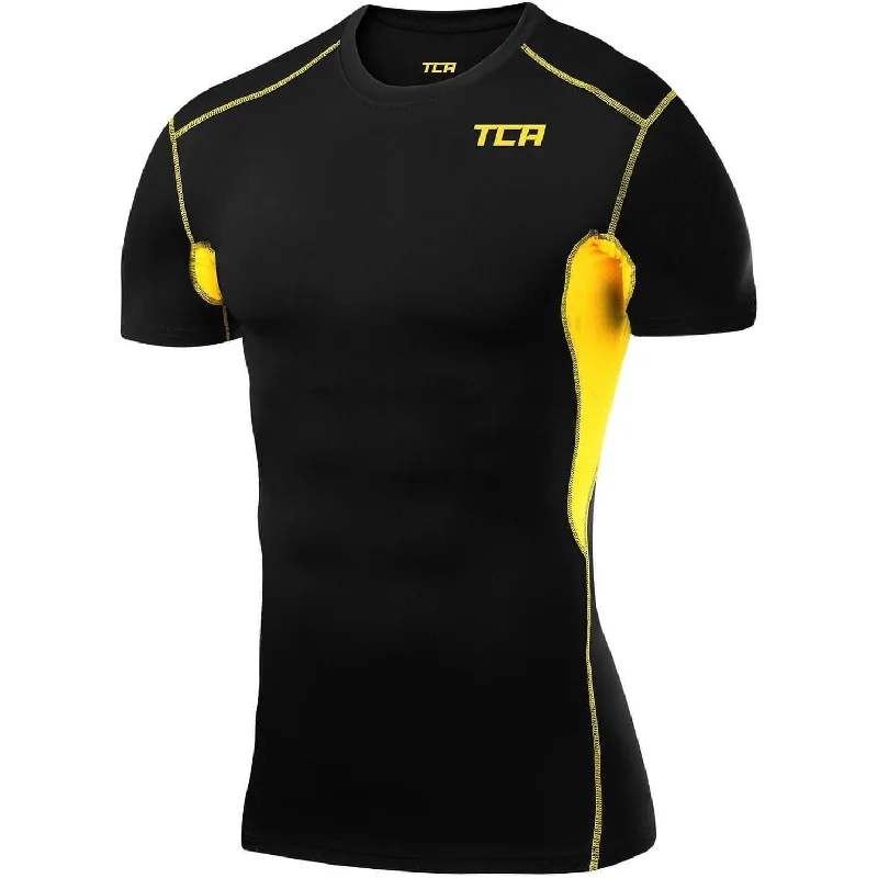 Women's Casual Attire TCA HyperFusion Short Sleeve Junior Compression Top - Black