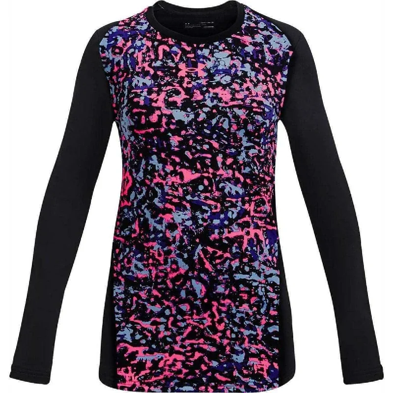 Stylish Women's Garments Under Armour ColdGear Long Sleeve Junior Running Top - Black