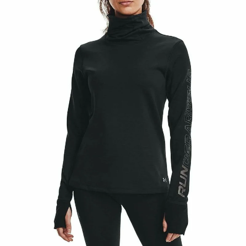 Women's Night-Out Outfit Under Armour Empowered Funnel Neck Long Sleeve Womens Running Top - Black