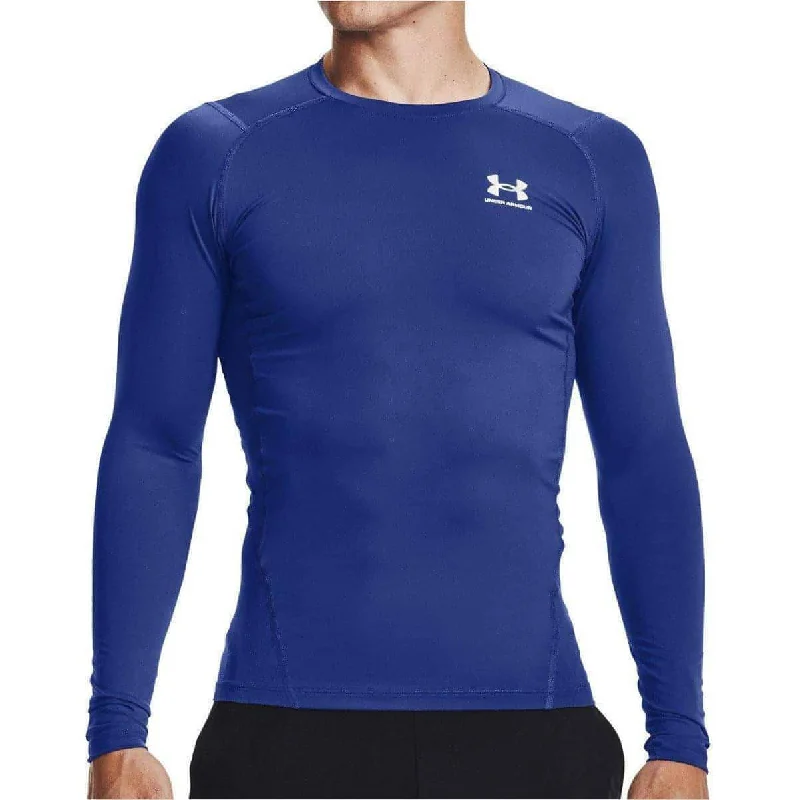 Women's Stylish Casual Garments Under Armour HeatGear Armour Long Sleeve Mens Compression Top - Blue