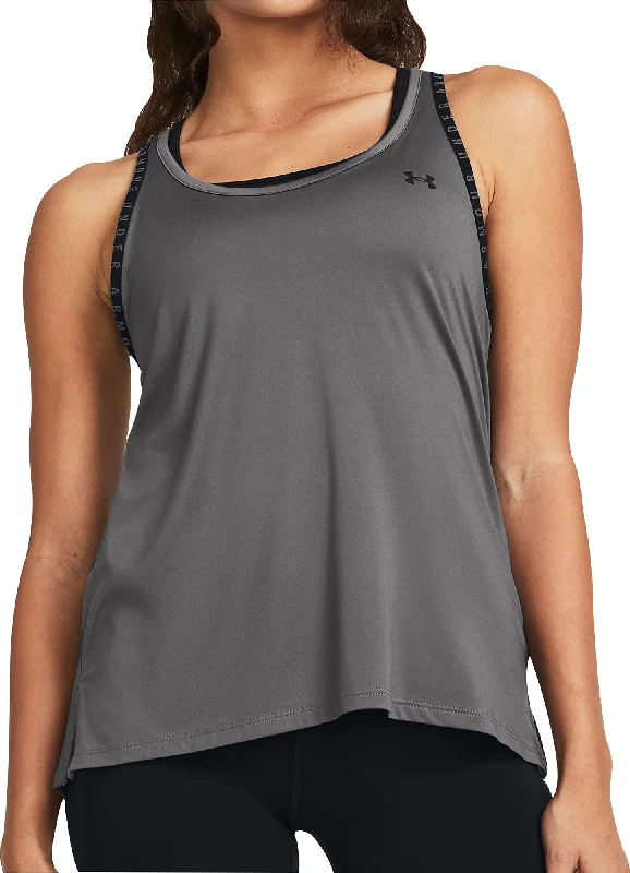 Elegant Women's Evening Garments Under Armour Knockout Womens Running Vest Tank Top - Grey