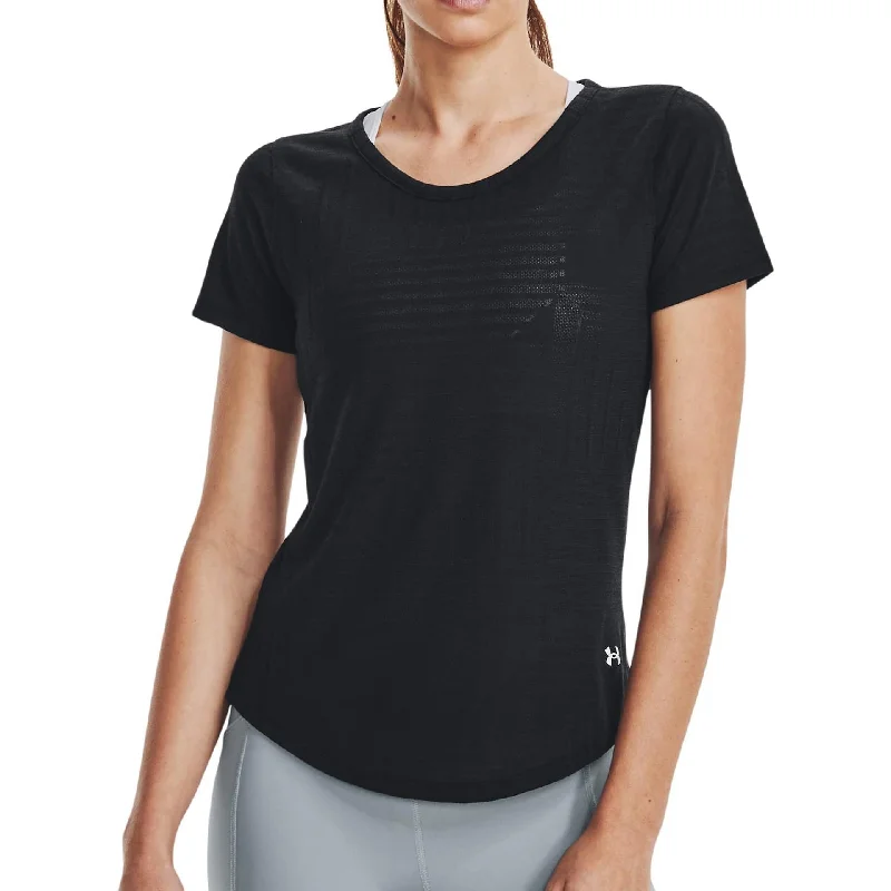 Women's Comfy Attire For Lounging Under Armour Streaker Deco Diamond Short Sleeve Womens Running Top - Black